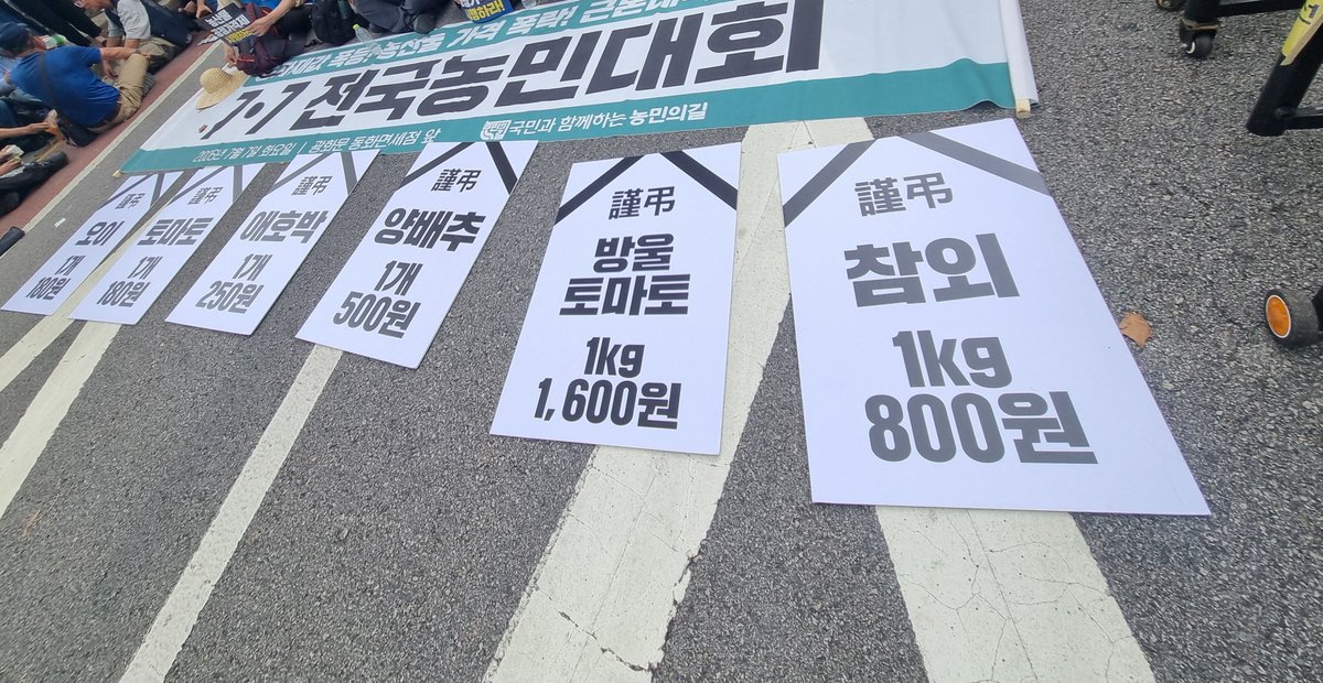 RT @mahosozounion1: 이게 말이 되는 가격인가 가지 1개 140원 오이 1개 180원 토마토 1개 180원 애호박 1개 250원 양배추 1개 500원 방울 토마토 1…